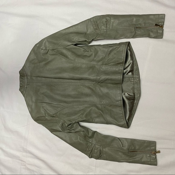 Charlotte Russe Green Moto Jacket - Picture 4 of 6